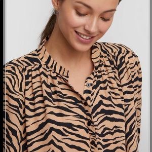 NWT Rebecca Minkoff Fleur Zebra print top